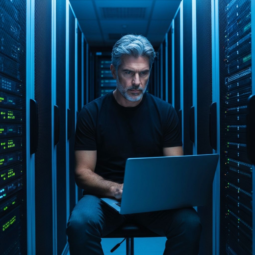 IT professional at server